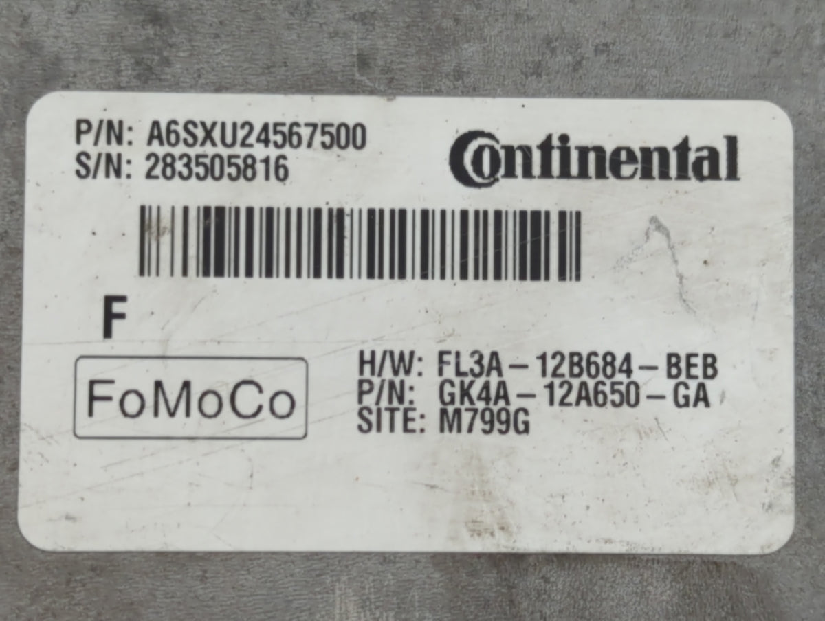 2017 Gmc Acadia PCM Engine Control Computer ECU ECM PCU OEM P/N:GK4A-12A650-GA FL3A-12B684-BEB OEM Used Auto Parts - Oemused