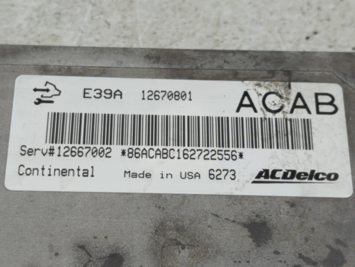 2017 Gmc Acadia PCM Engine Control Computer ECU ECM PCU OEM P/N:12670801 Fits 2018 2019 2020 OEM Used Auto Parts - Oemusedau