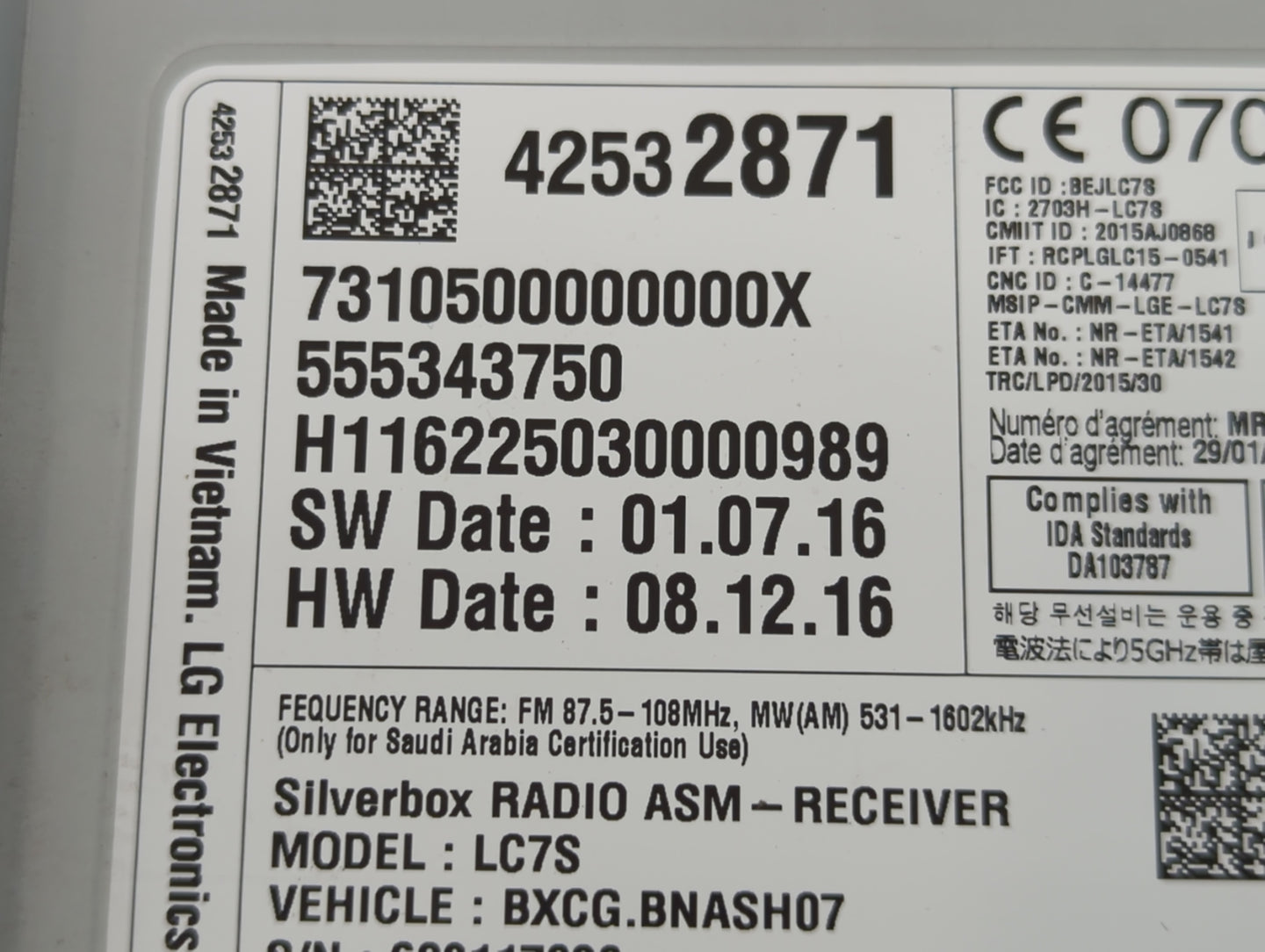 2017 Gmc Acadia Radio AM FM Cd Player Receiver Replacement P/N:42532871 Fits Fits 2018 OEM Used Auto Parts - Oemusedautopart
