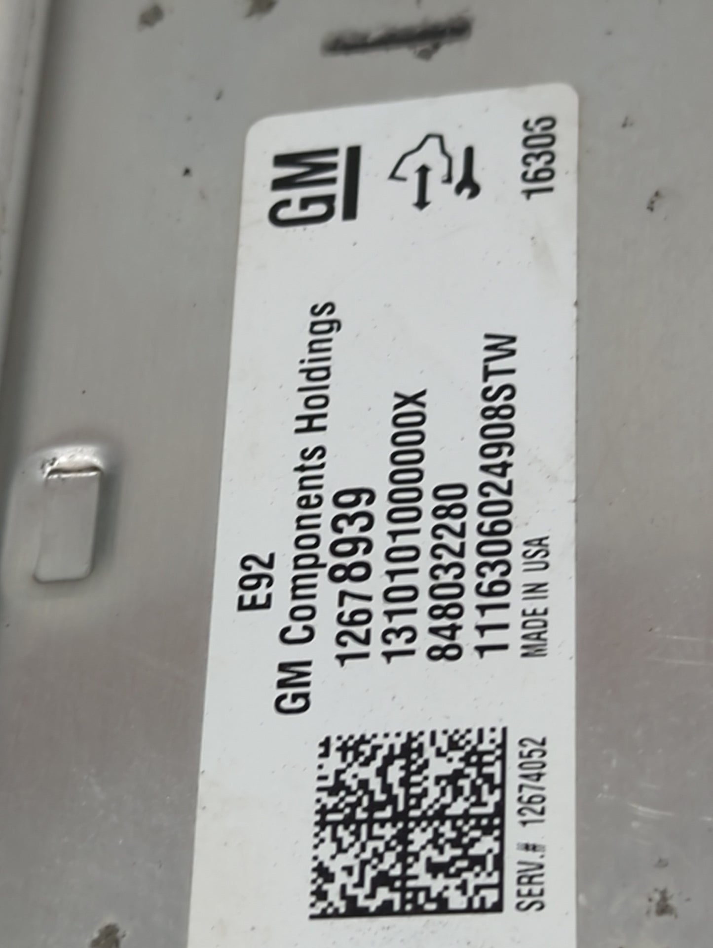 2016-2018 Gmc Sierra 1500 PCM Engine Control Computer ECU ECM PCU OEM P/N:12678939 12674052 Fits Fits 2016 2017 2018 OEM Use