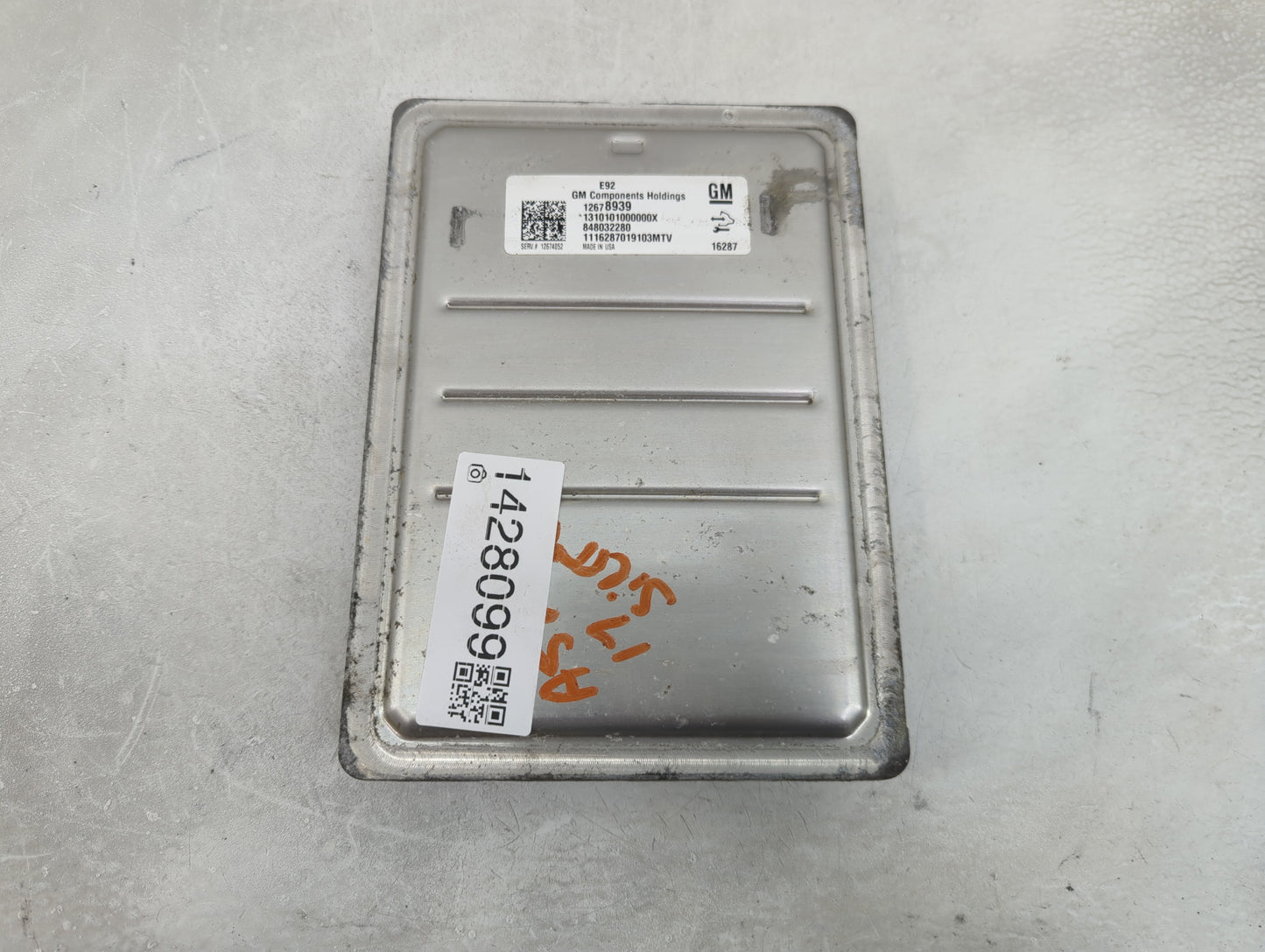 2016-2018 Gmc Sierra 1500 PCM Engine Control Computer ECU ECM PCU OEM P/N:848032280 12678939 Fits Fits 2016 2017 2018 OEM Us
