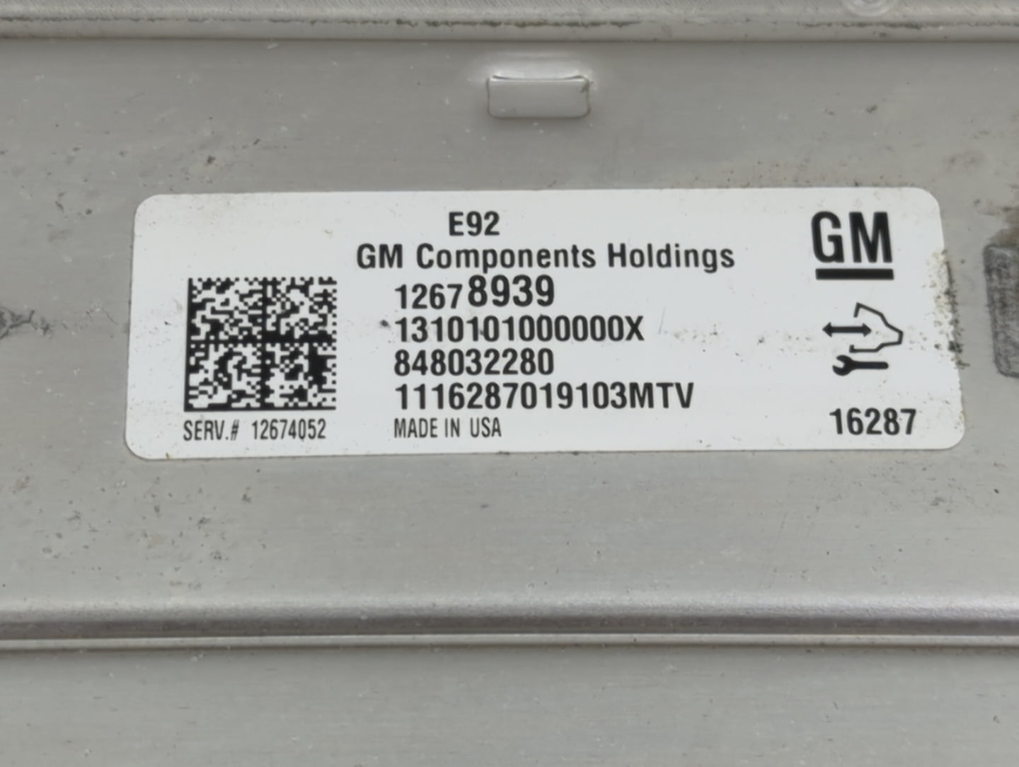 2016-2018 Gmc Sierra 1500 PCM Engine Control Computer ECU ECM PCU OEM P/N:848032280 12678939 Fits Fits 2016 2017 2018 OEM Us