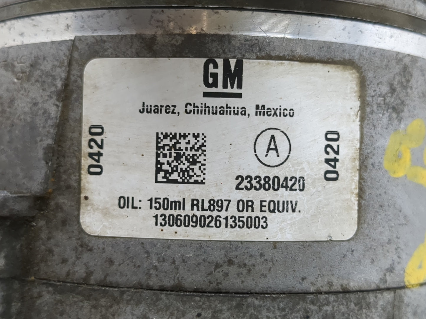 2016-2017 Gmc Terrain Air Conditioning A/c Ac Compressor Oem - Oemusedautoparts1.com