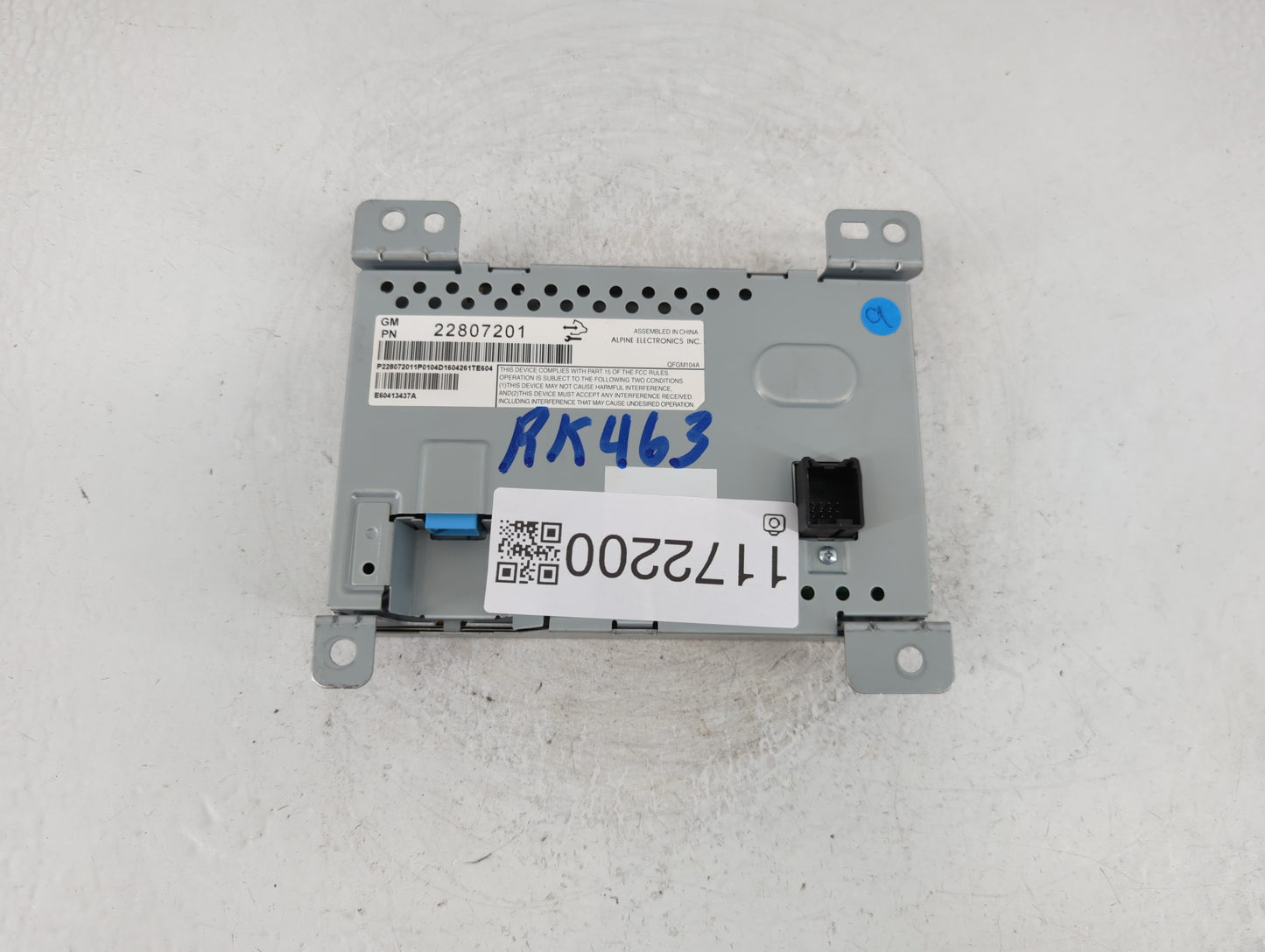 2017 Gmc Terrain Radio AM FM Cd Player Receiver Replacement P/N:22807201 Fits OEM Used Auto Parts - Oemusedautoparts1.com