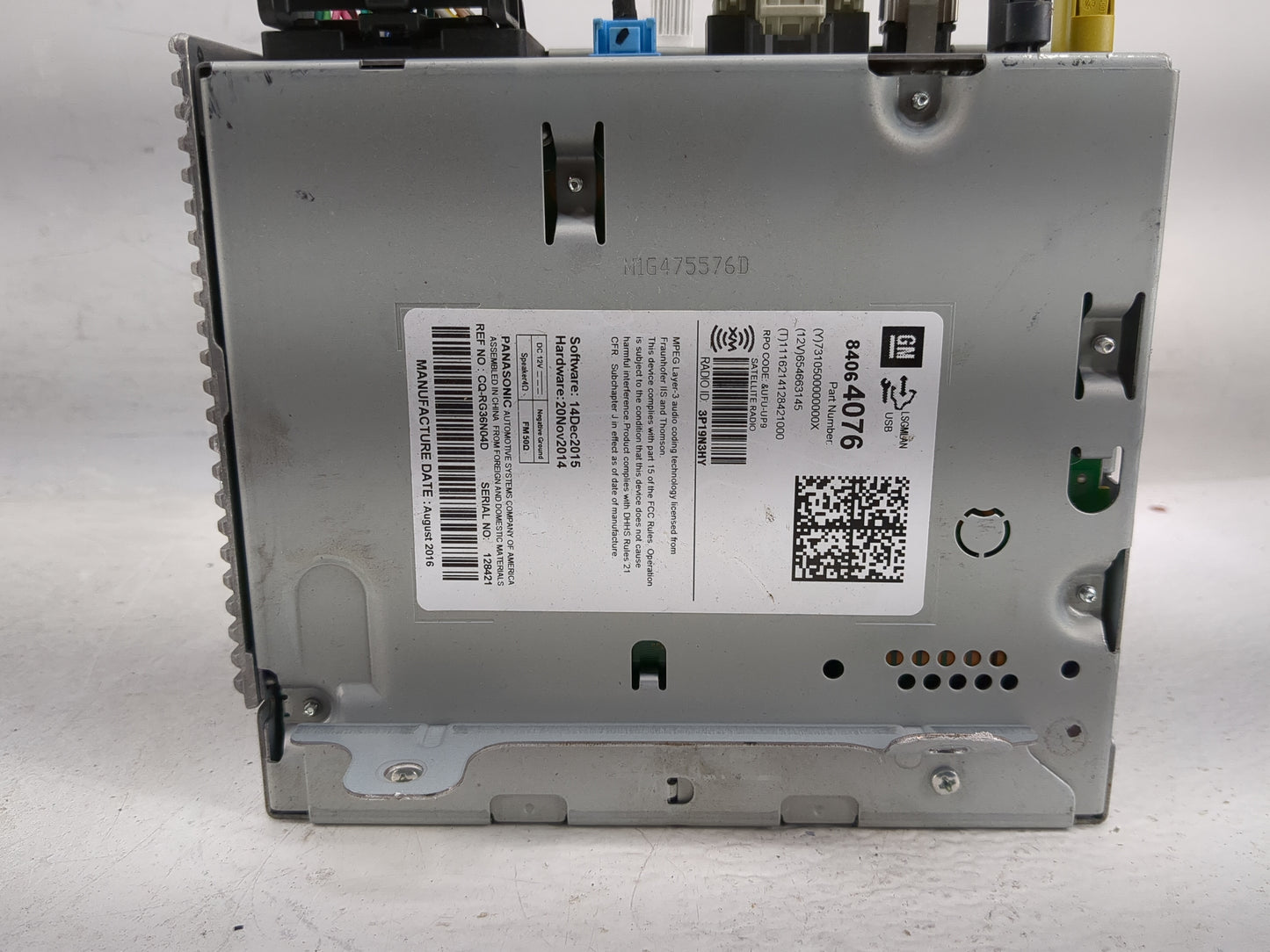 2016-2017 Gmc Terrain Radio AM FM Cd Player Receiver Replacement P/N:84064076 Fits Fits 2016 2017 OEM Used Auto Parts - Oemu