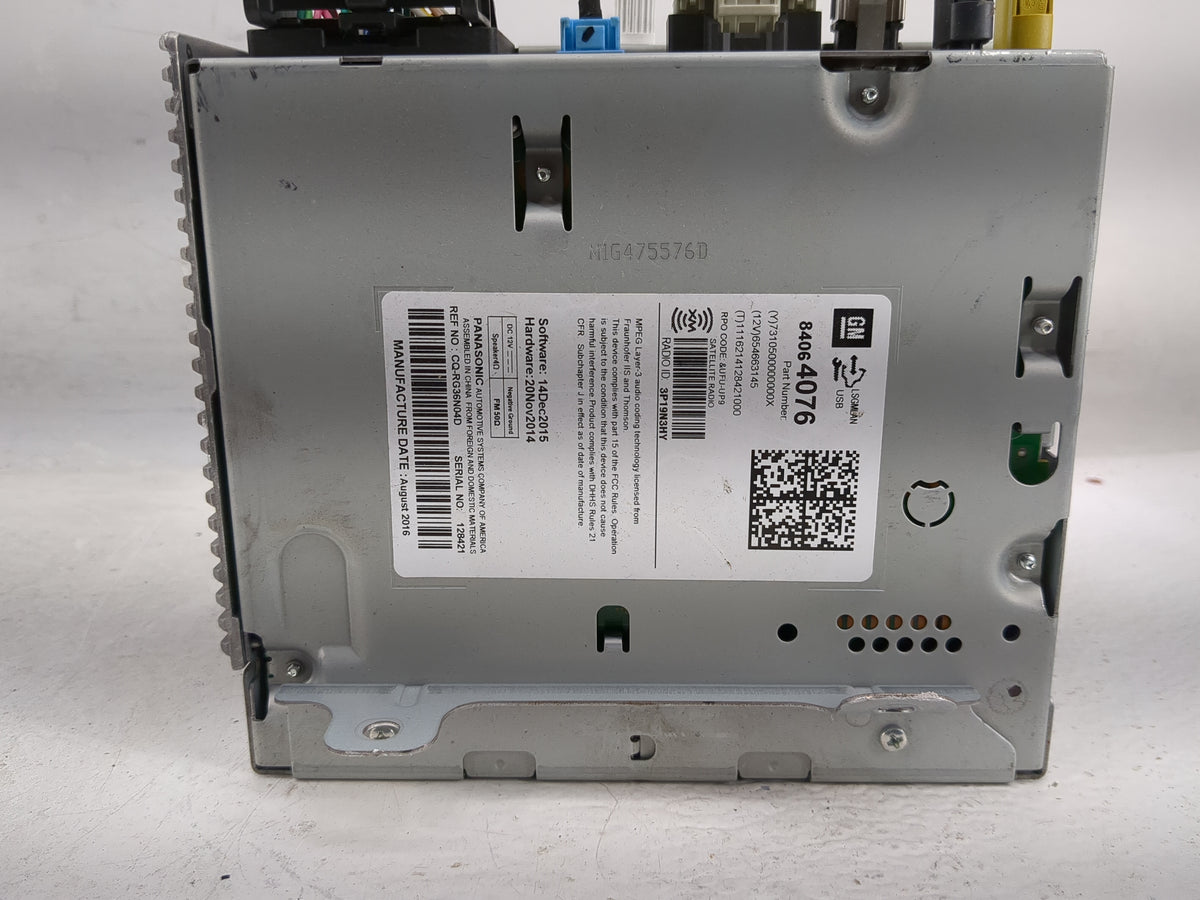 2016-2017 Gmc Terrain Radio AM FM Cd Player Receiver Replacement P/N:84064076 Fits 2016 2017 OEM Used Auto Parts - Oemusedau