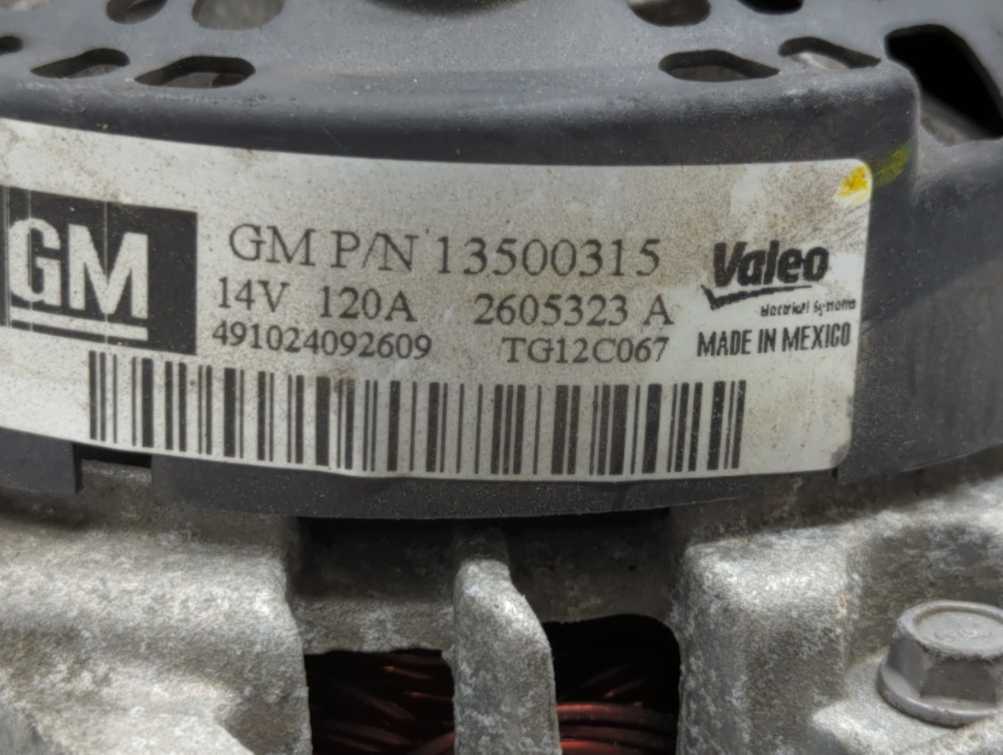 2010-2017 Gmc Terrain Alternator Replacement Generator Charging Assembly Engine OEM P/N:13588328 13512759 Fits OEM Used Auto