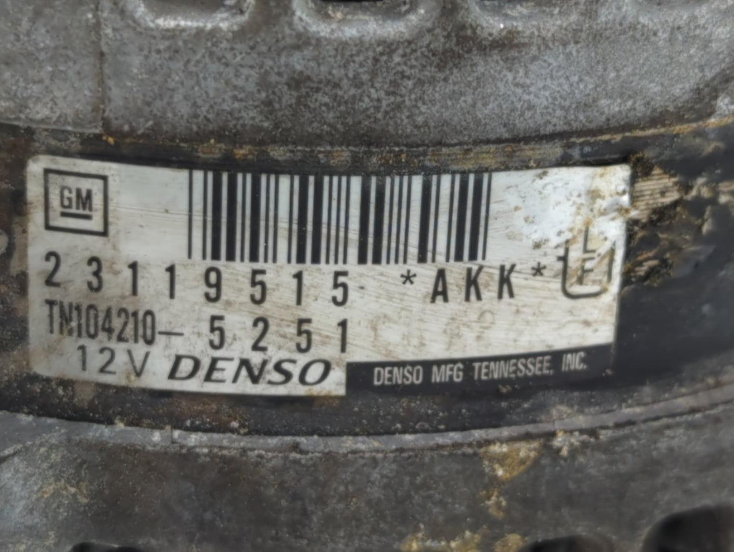 2013-2017 Gmc Terrain Alternator Replacement Generator Charging Assembly Engine OEM P/N:TN104210-5251 23119515 Fits OEM Used