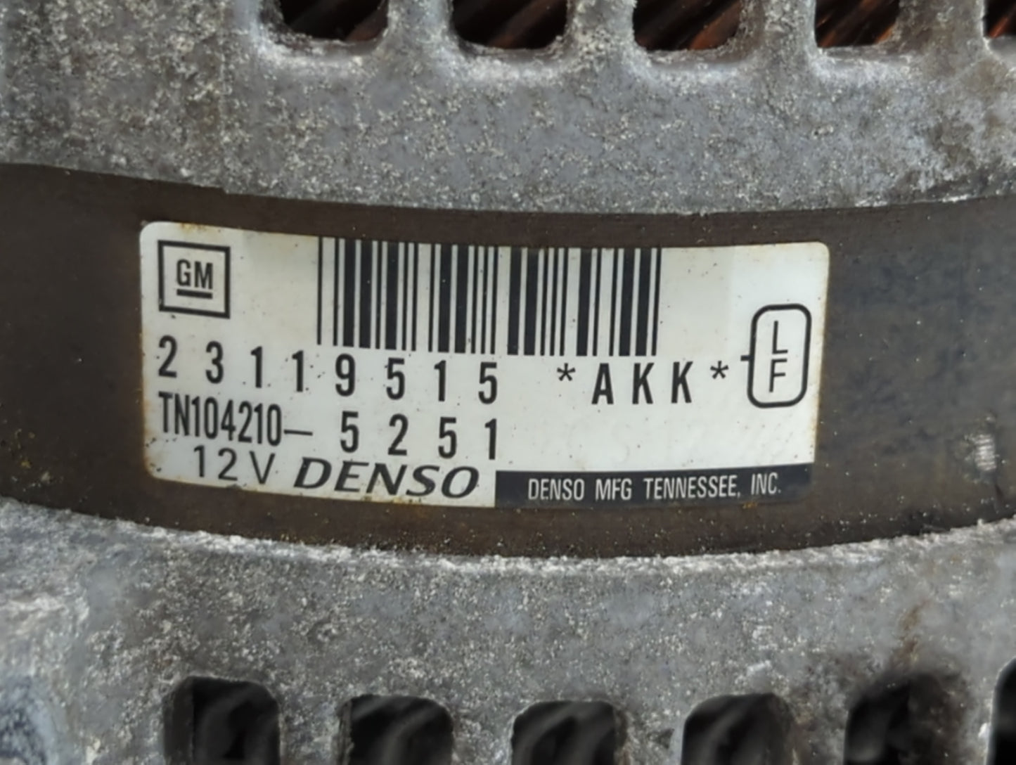 2010-2017 Gmc Terrain Alternator Replacement Generator Charging Assembly Engine OEM P/N:TN104210-5251 23119515 Fits OEM Used