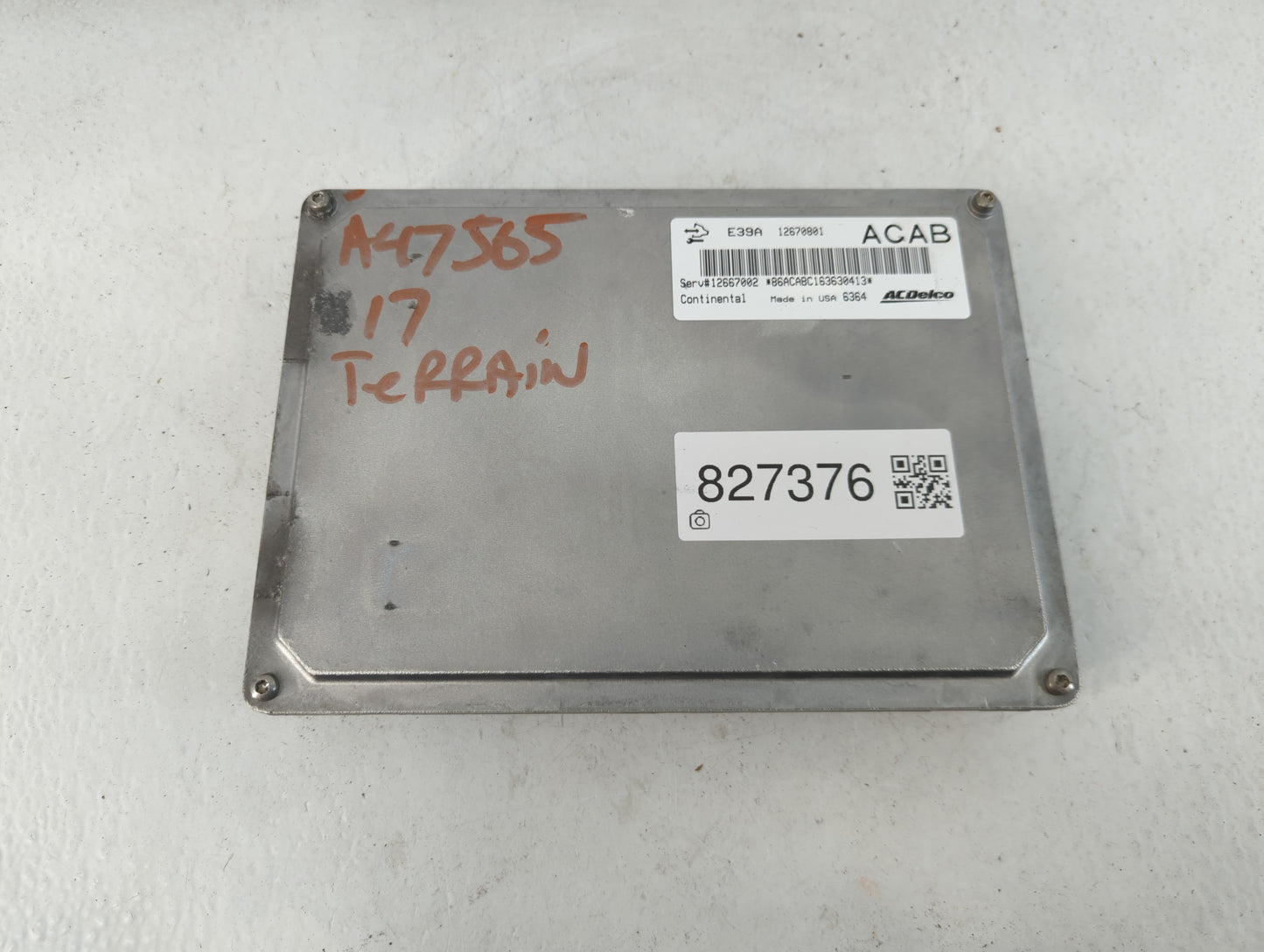 2017 Gmc Terrain PCM Engine Control Computer ECU ECM PCU OEM P/N:12670801 Fits Fits 2018 2019 2020 OEM Used Auto Parts - Oem