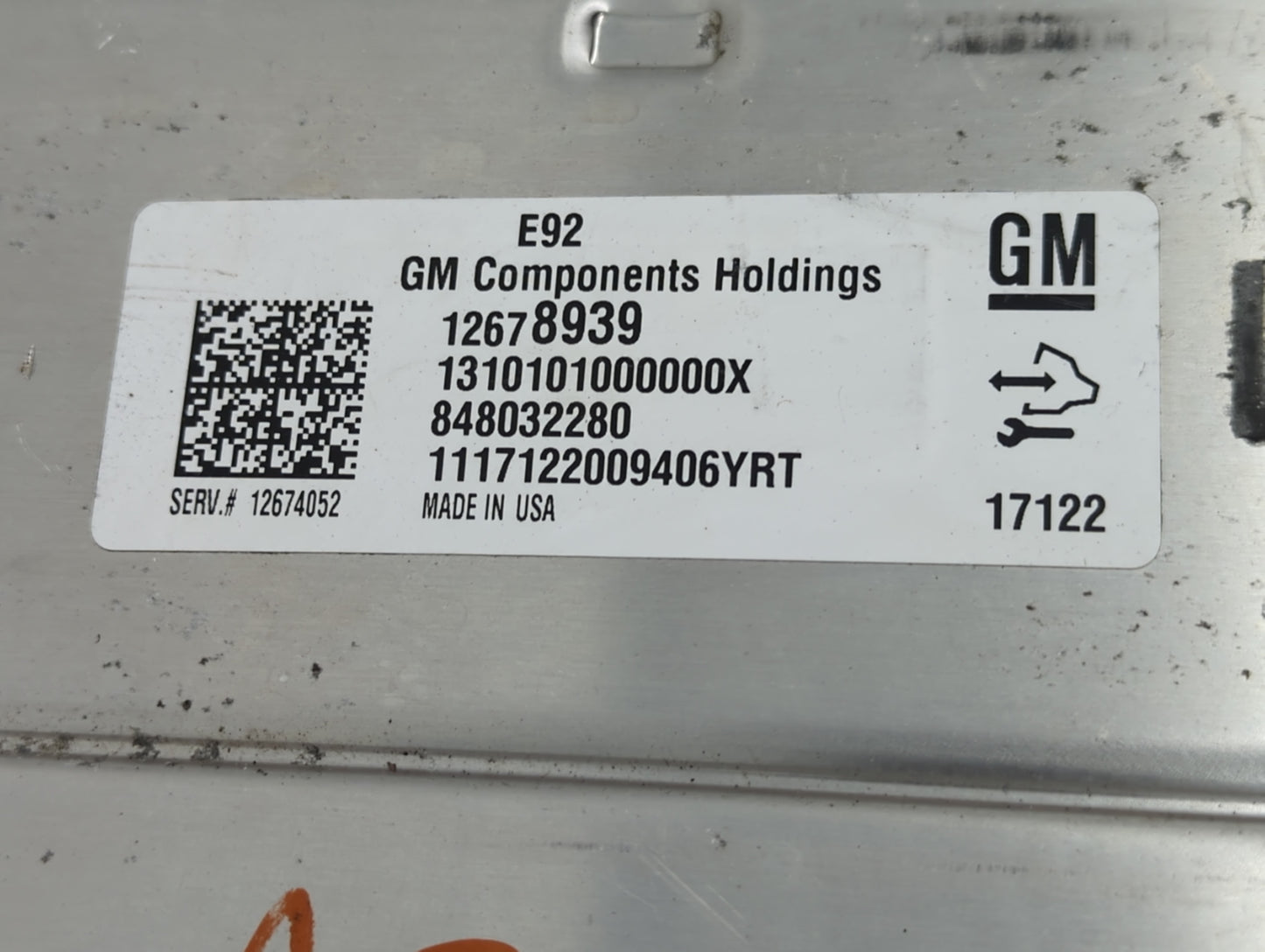 2017 Gmc Yukon PCM Engine Control Computer ECU ECM PCU OEM P/N:848032280 12678939 Fits Fits 2016 2018 OEM Used Auto Parts - 