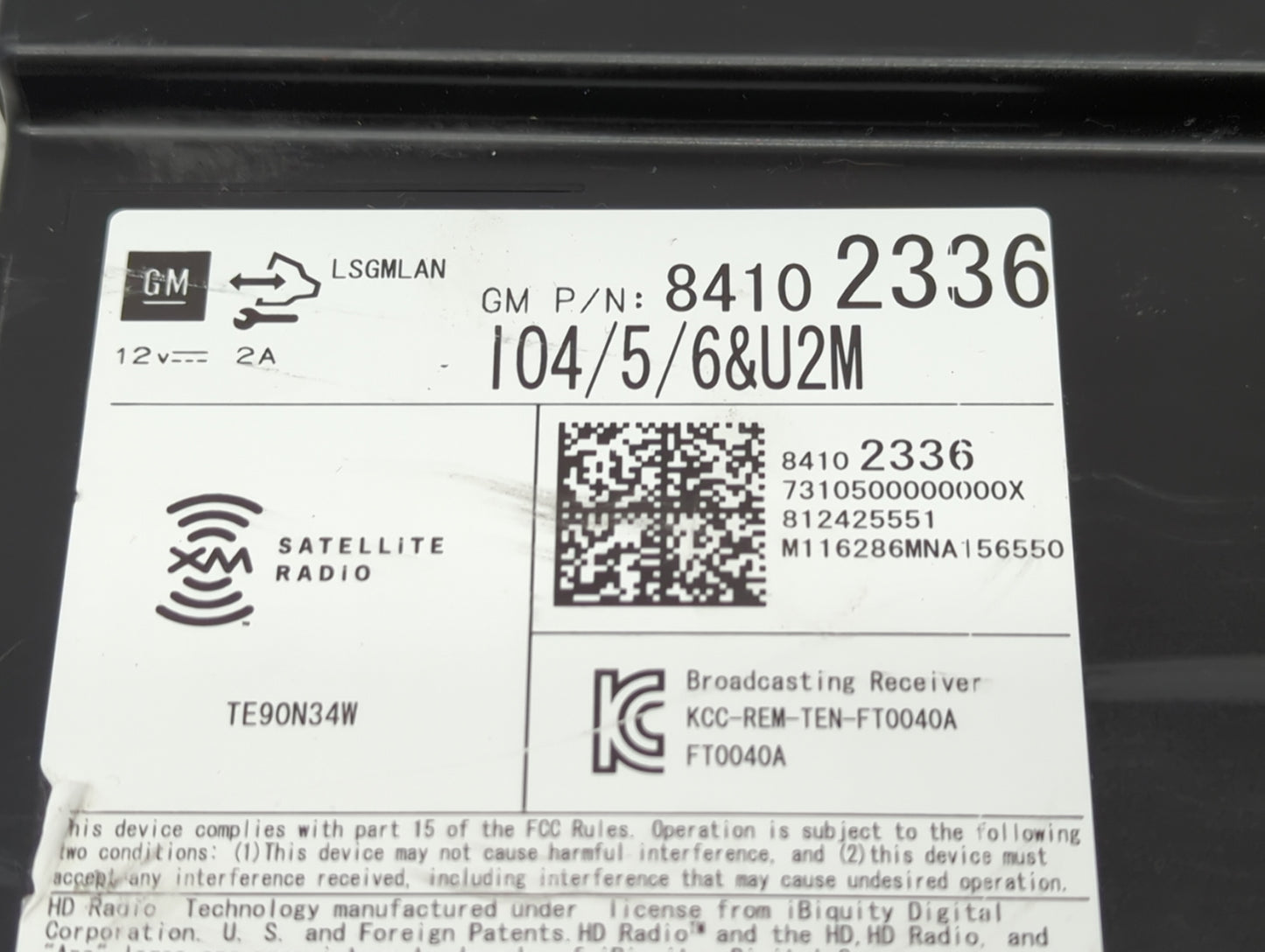 2017-2018 Gmc Yukon Radio AM FM Cd Player Receiver Replacement P/N:84102336 TE90N34W, FT0040A Fits Fits 2017 2018 2019 OEM U
