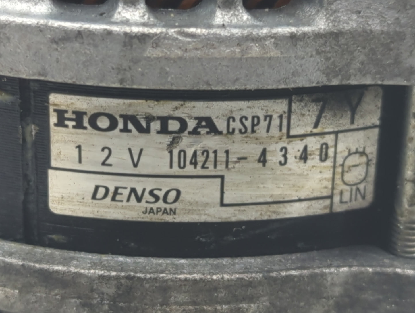 2018-2022 Honda Accord Alternator Replacement Generator Charging Assembly Engine OEM P/N:104211-4340 Fits OEM Used Auto Part