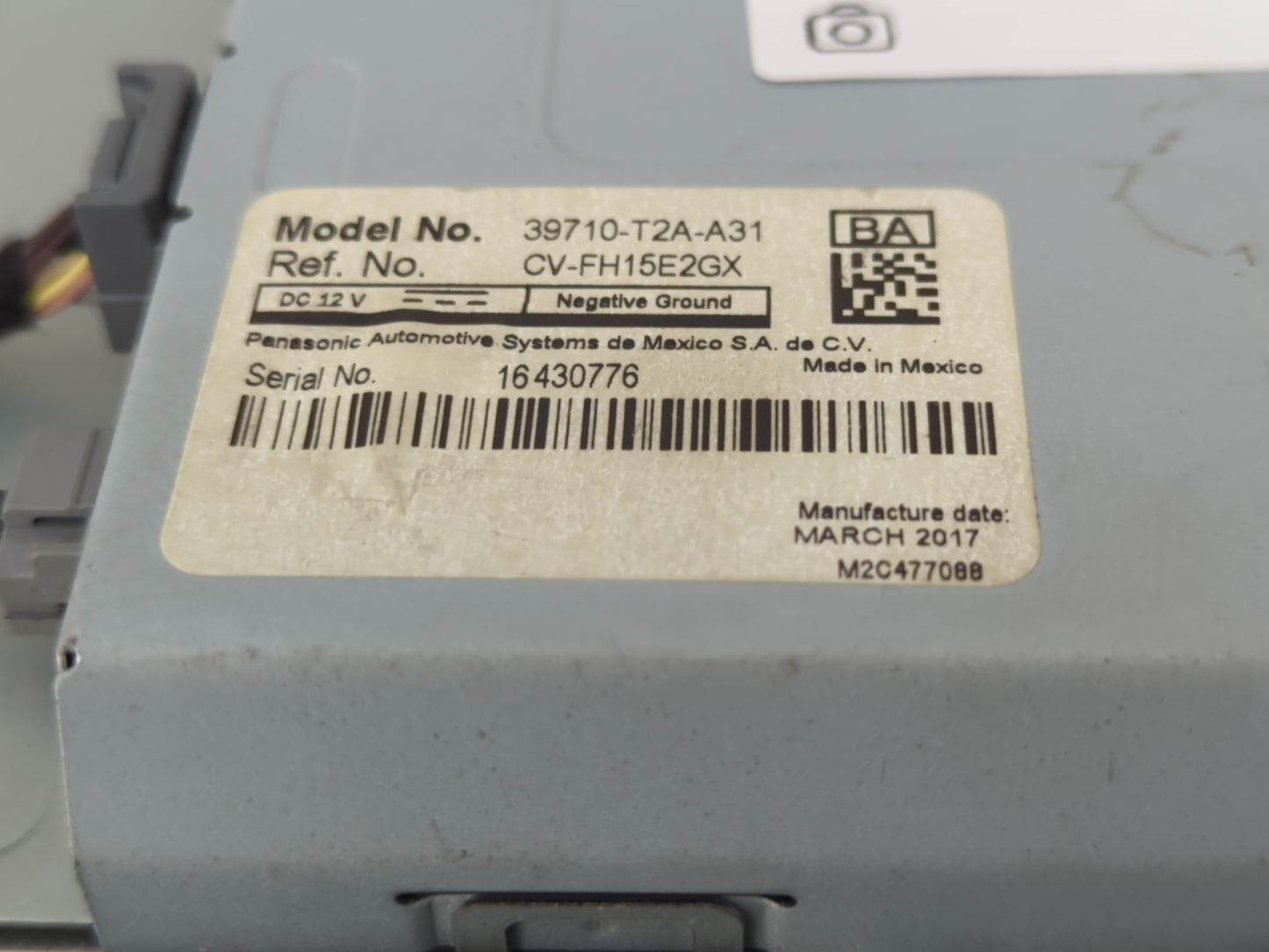 2016-2017 Honda Accord Information Display Screen - Oemusedautoparts1.com