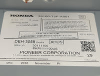 2016-2017 Honda Accord Radio AM FM Cd Player Receiver Replacement P/N:39100-T2F-A001 DEH-3058, AJDK070 Fits Fits 2016 2017 O