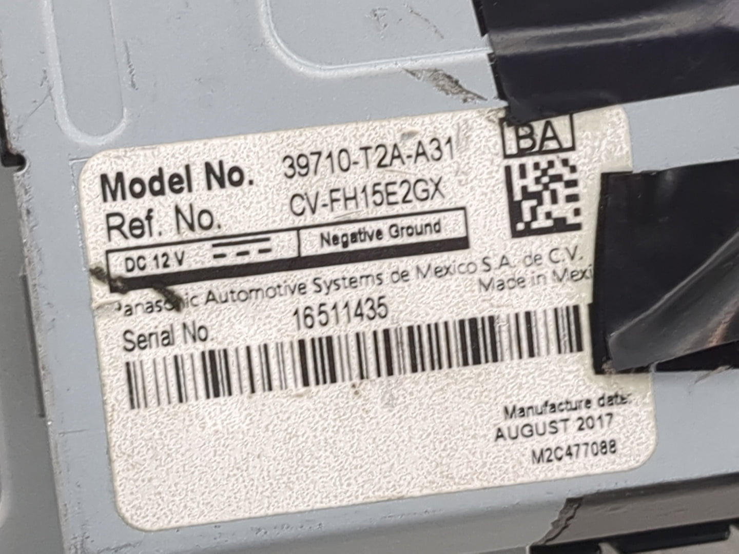2017 Honda Accord Information Display Screen 1471422 - Oemusedautoparts1.com