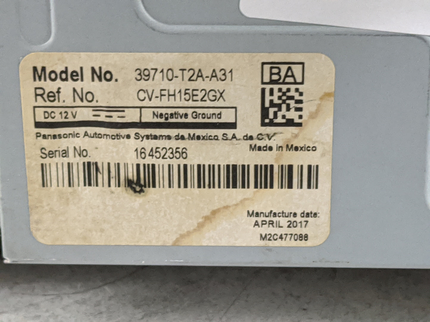 2016-2017 Honda Accord Information Display Screen 1477846 - Oemusedautoparts1.com