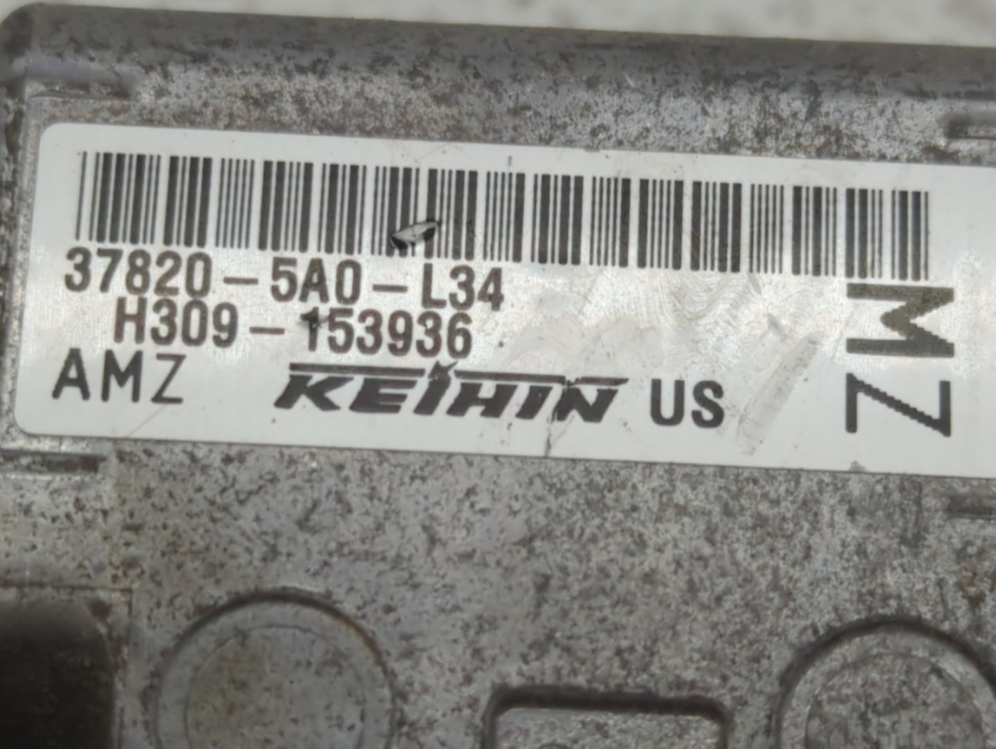 2016-2017 Honda Accord PCM Engine Control Computer ECU ECM PCU OEM P/N:37820-5A0-L34 Fits Fits 2016 2017 OEM Used Auto Parts