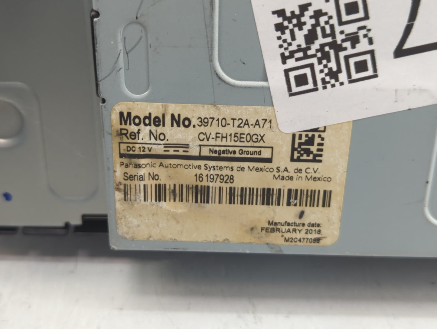 2017 Honda Accord Instrument Cluster Speedometer Gauges P/N:78100-T2F-A722-M1 Fits OEM Used Auto Parts - Oemusedautoparts1.c