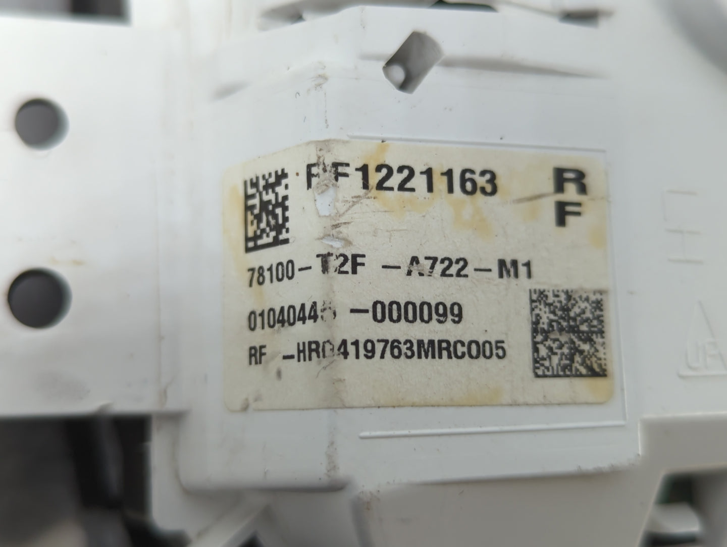 2017 Honda Accord Instrument Cluster Speedometer Gauges P/N:78100-T2F-A722-M1 78100 Fits OEM Used Auto Parts - Oemusedautopa