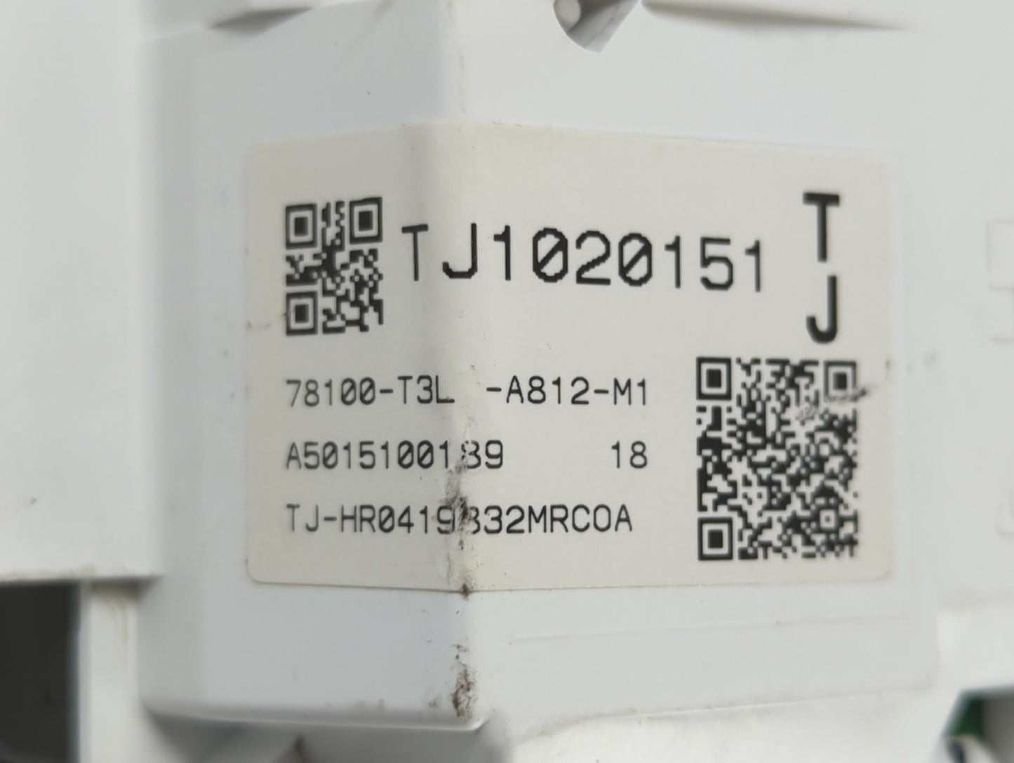 2017 Honda Accord Instrument Cluster Speedometer Gauges P/N:78100-T2F-A722-M1 Fits OEM Used Auto Parts - Oemusedautoparts1.c