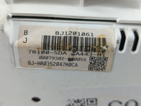 2017 Honda Accord Instrument Cluster Speedometer Gauges P/N:78100-SDA-A443-M1 BJ1201061 Fits OEM Used Auto Parts - Oemusedau