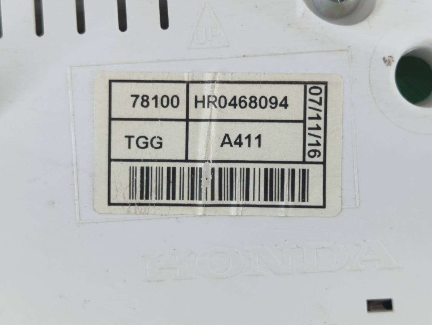 2017 Honda Civic Instrument Cluster Speedometer Gauges P/N:HR0468094 78100 Fits OEM Used Auto Parts - Oemusedautoparts1.com