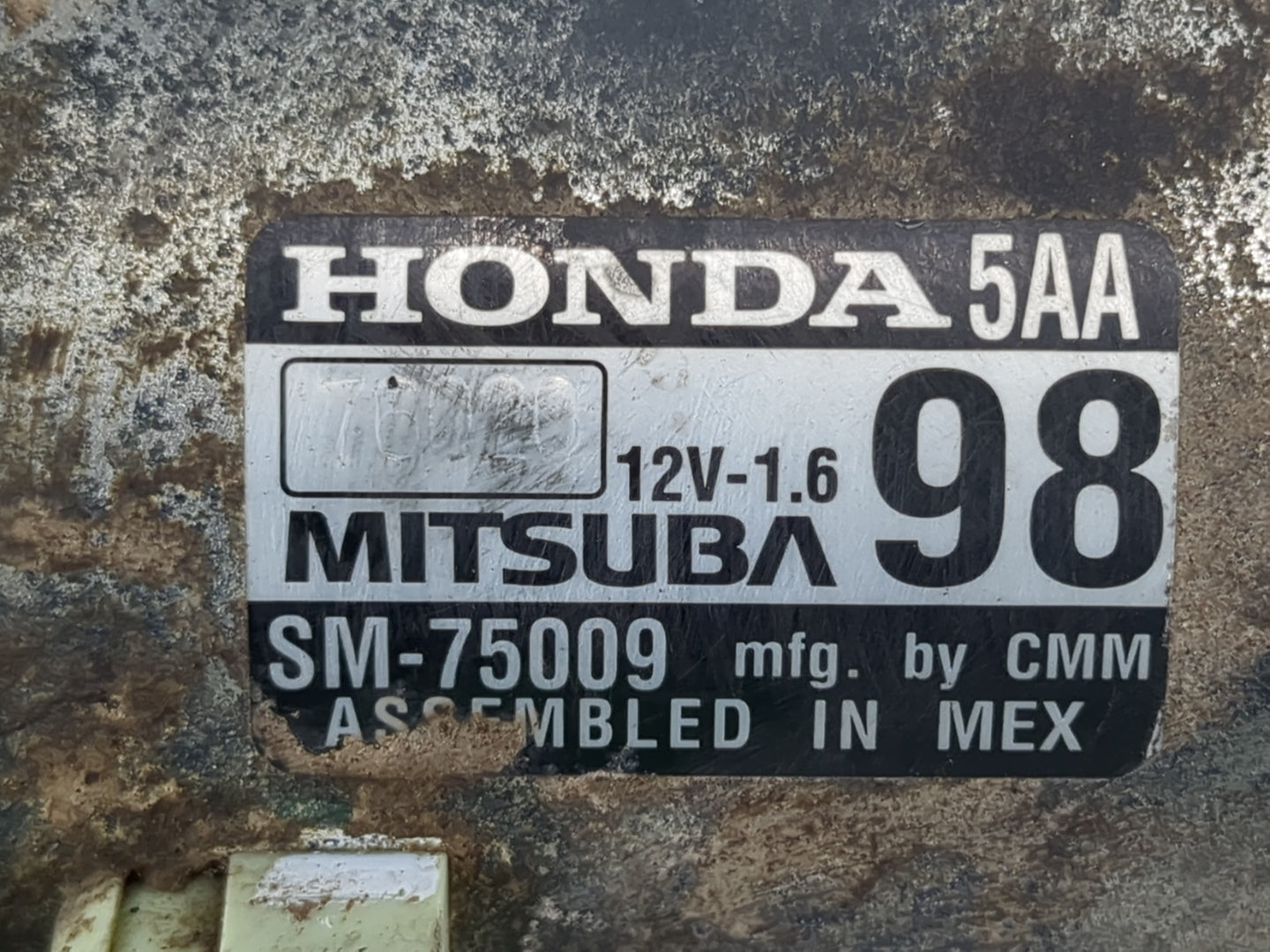 2016-2017 Honda Civic Car Starter Motor Solenoid OEM P/N:SM-75009 Fits Fits 2016 2017 2020 OEM Used Auto Parts - Oemusedauto