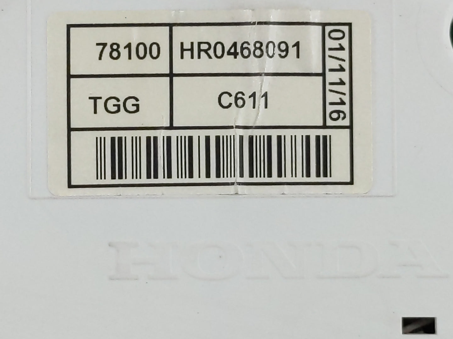 2016-2018 Honda Civic Instrument Cluster Speedometer Gauges P/N:78100HR0468091 Fits Fits 2016 2017 2018 OEM Used Auto Parts 