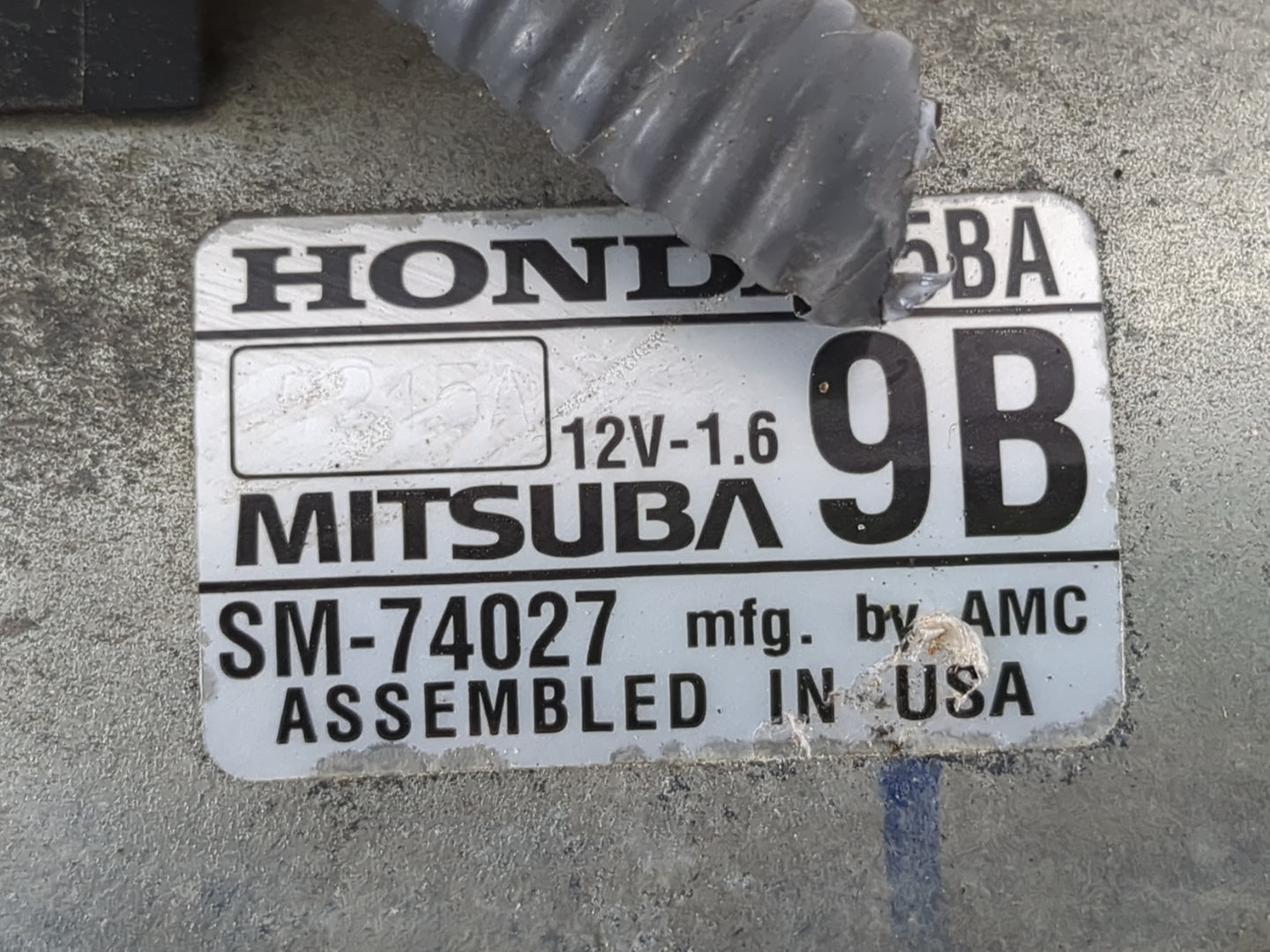 2016-2021 Honda Civic Car Starter Motor Solenoid OEM P/N:SM-74027 Fits Fits 2016 2017 2018 2019 2020 2021 OEM Used Auto Part