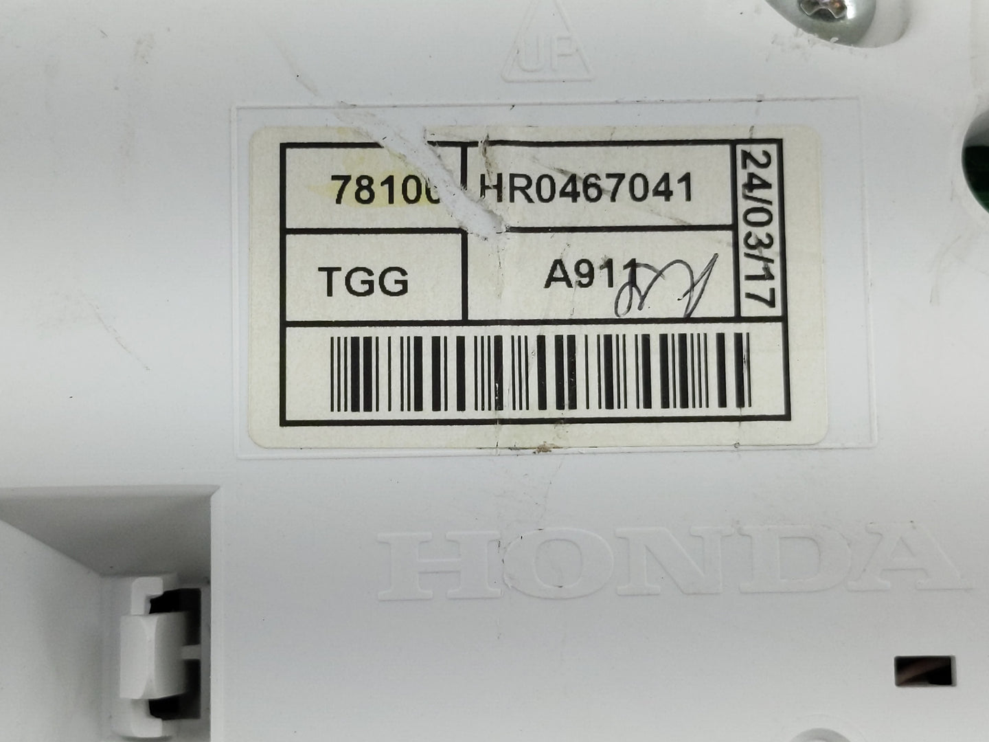 2017 Honda Civic Instrument Cluster Speedometer Gauges P/N:HR0467041 Fits OEM Used Auto Parts - Oemusedautoparts1.com