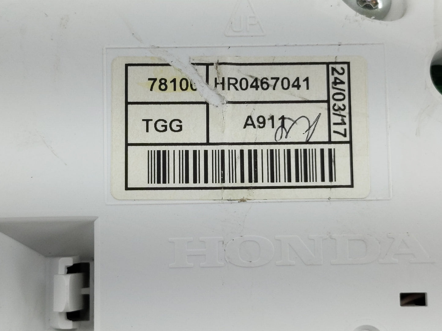 2017 Honda Civic Instrument Cluster Speedometer Gauges P/N:HR0467041 Fits OEM Used Auto Parts - Oemusedautoparts1.com