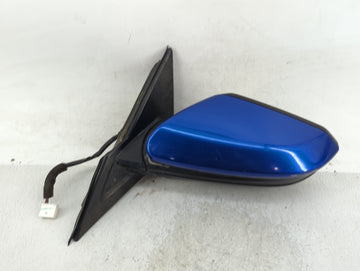 2016-2021 Honda Civic Driver Left Side View Manual Door Mirror Blue - Oemusedautoparts1.com
