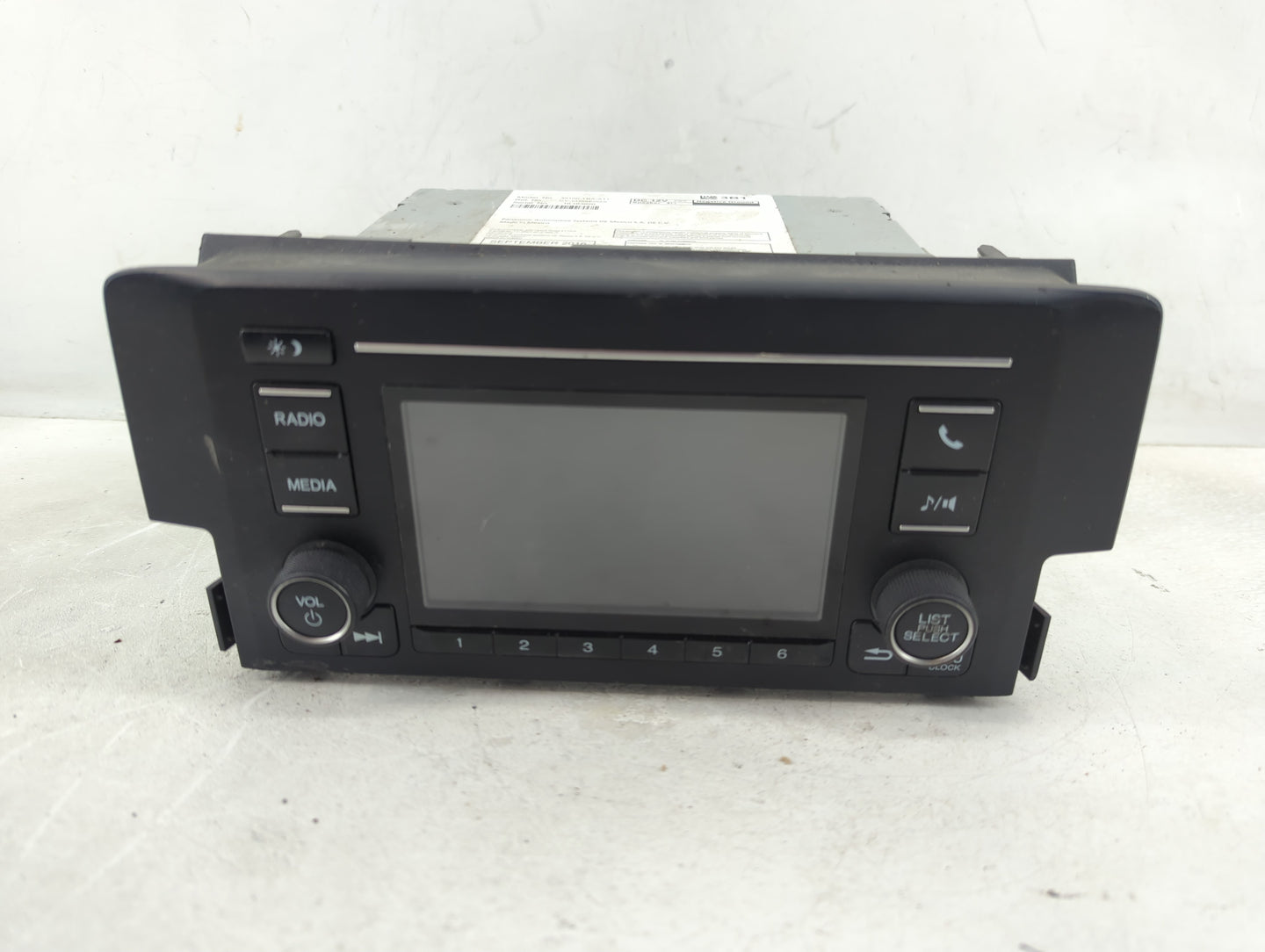 2017 Honda Civic Radio AM FM Cd Player Receiver Replacement P/N:39100-TBA-A11 CV-VH55E0GX Fits OEM Used Auto Parts - Oemused