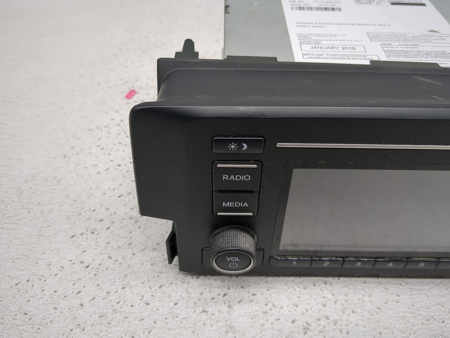 2016-2017 Honda Civic Radio AM FM Cd Player Receiver Replacement P/N:39100-TBA-A11 CV-VH55E0GX Fits Fits 2016 2017 OEM Used 