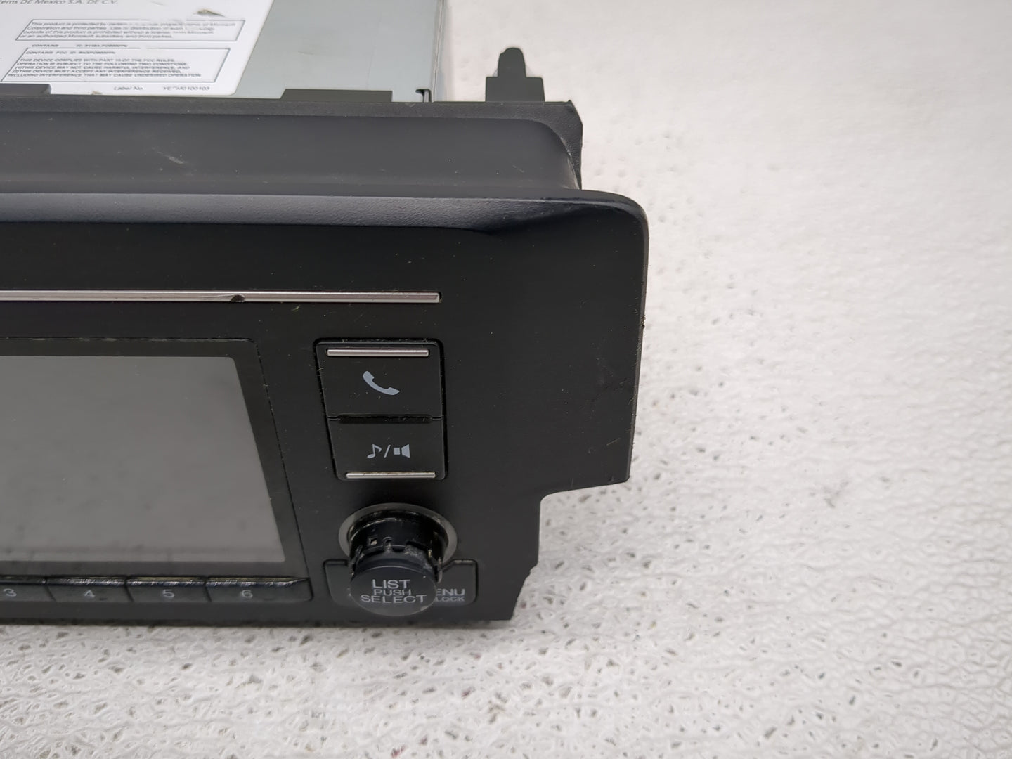 2016-2017 Honda Civic Radio AM FM Cd Player Receiver Replacement P/N:39100-TBA-A11 CV-VH55E0GX Fits Fits 2016 2017 OEM Used 