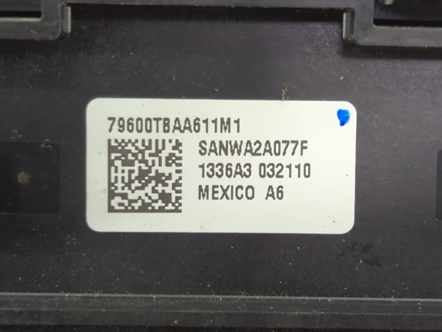 2016-2018 Honda Civic Climate Control Module Temperature AC/Heater Replacement P/N:79600TBAA611M1 SANWA2A077G Fits OEM Used 