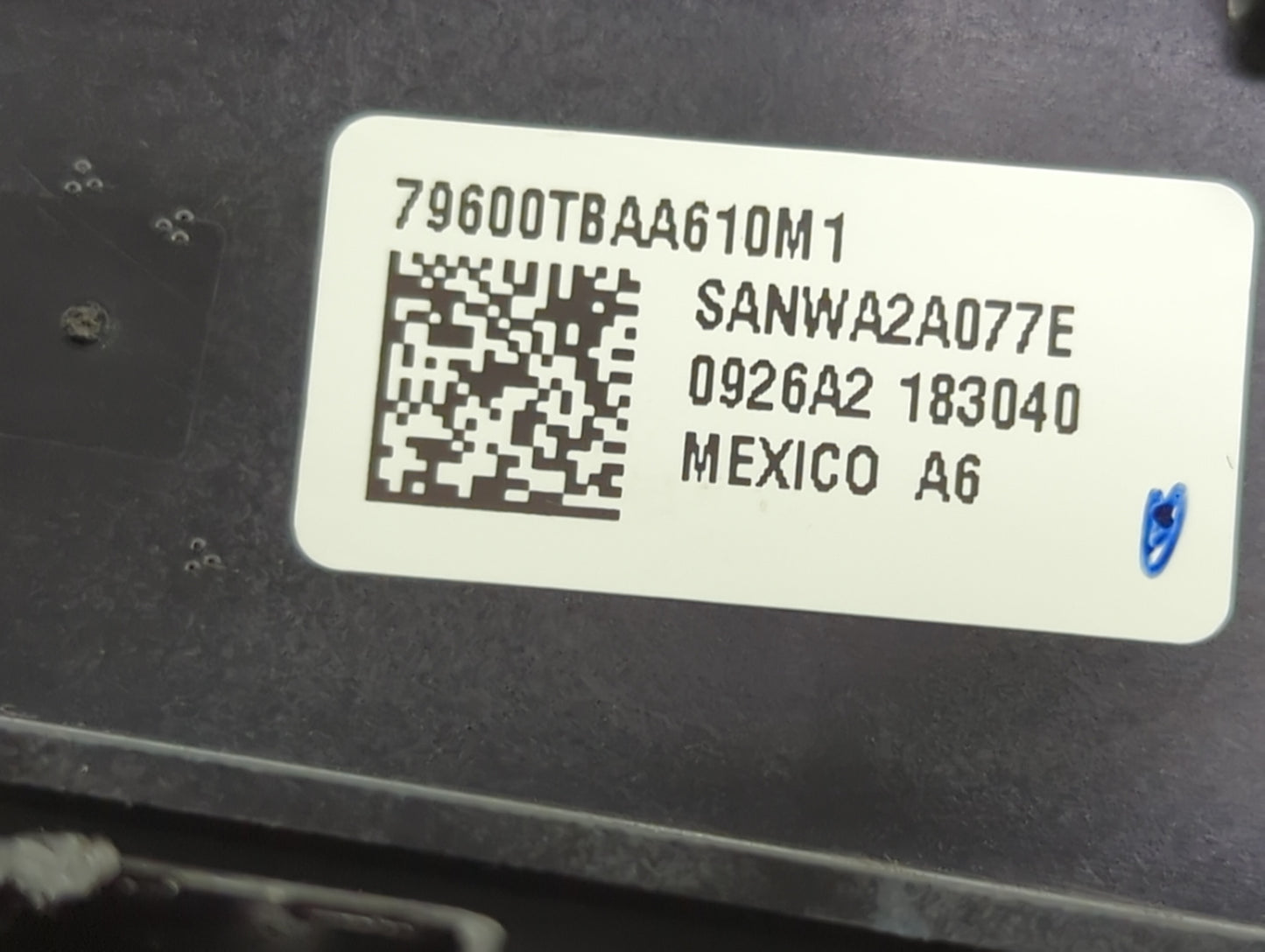 2016-2018 Honda Civic Climate Control Module Temperature AC/Heater Replacement P/N:79600TBAA611M1 SANWA2A077G Fits OEM Used 