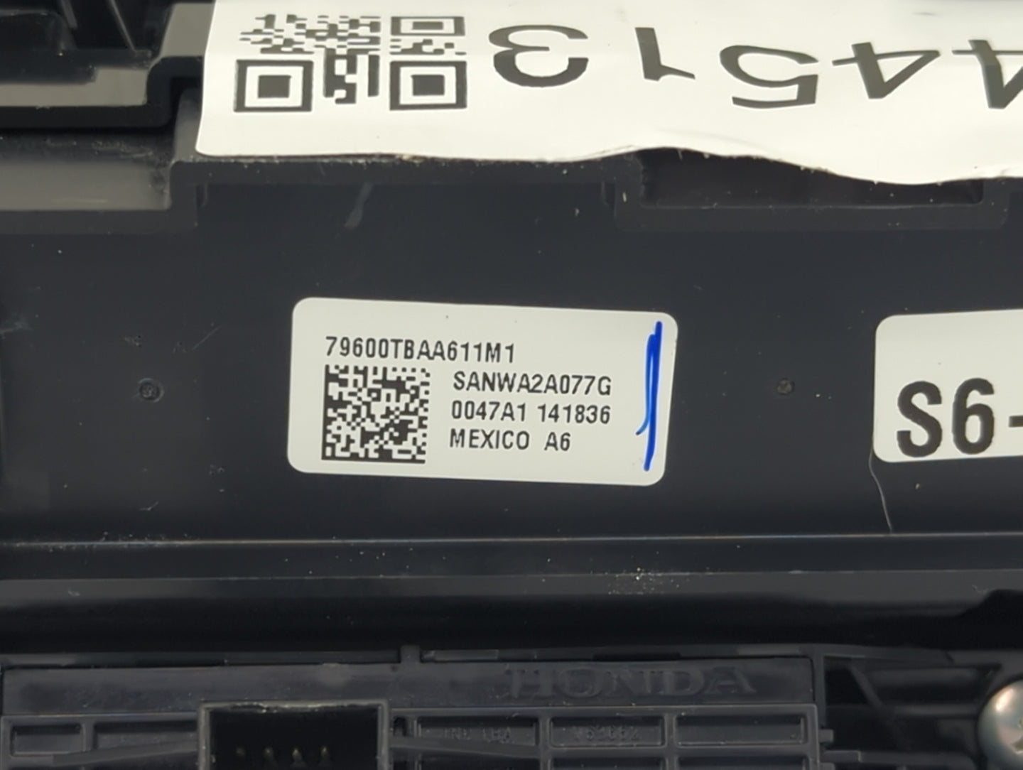 2016-2018 Honda Civic Climate Control Module Temperature AC/Heater Replacement P/N:79600TBAA611M1 SANWA2A077G Fits OEM Used 