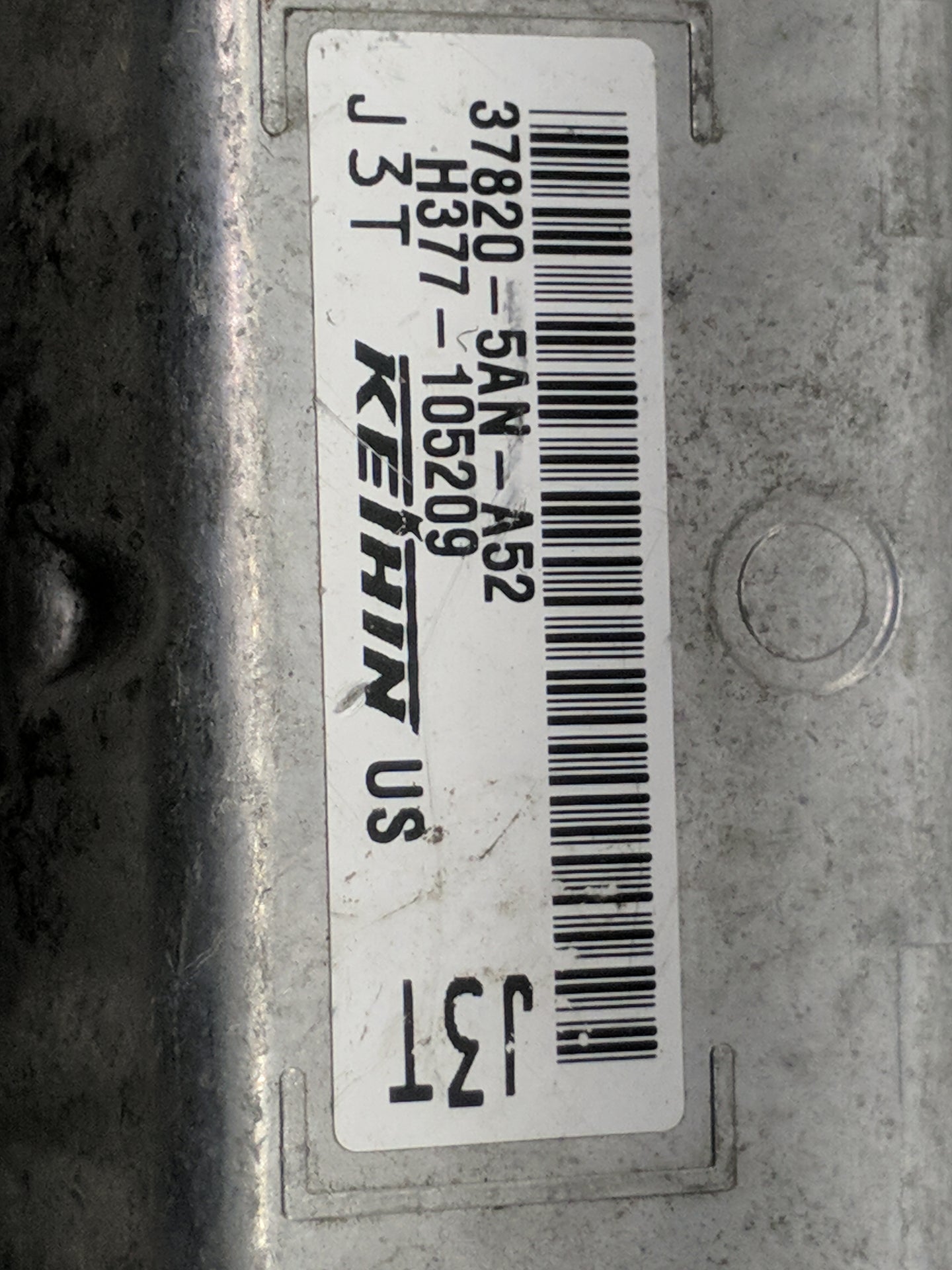 2017-2018 Honda Civic PCM Engine Control Computer ECU ECM PCU OEM P/N:37820-5AN-A52 H377-105209 Fits Fits 2017 2018 OEM Used