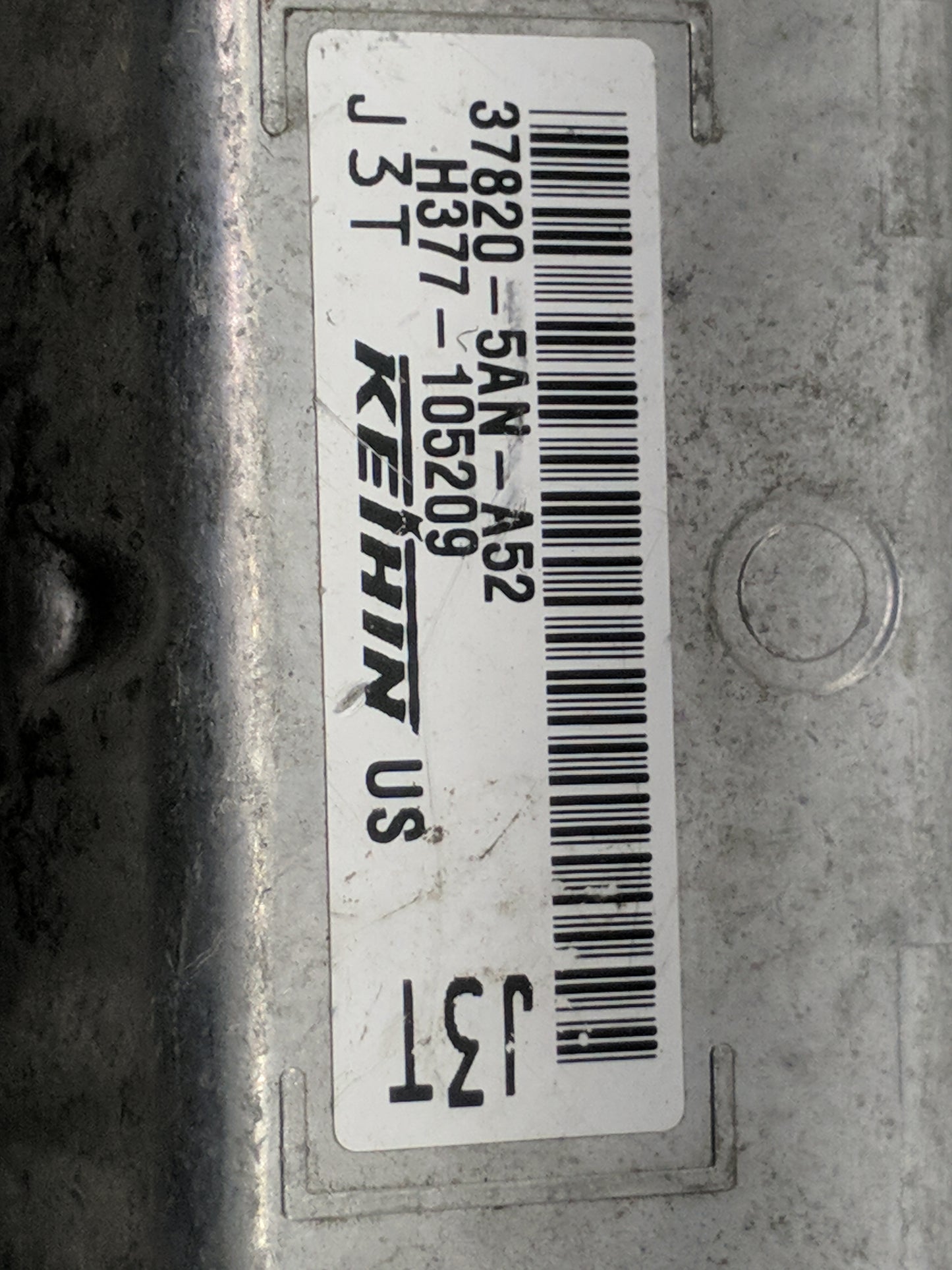 2017-2018 Honda Civic PCM Engine Control Computer ECU ECM PCU OEM P/N:37820-5AN-A52 H377-105209 Fits Fits 2017 2018 OEM Used