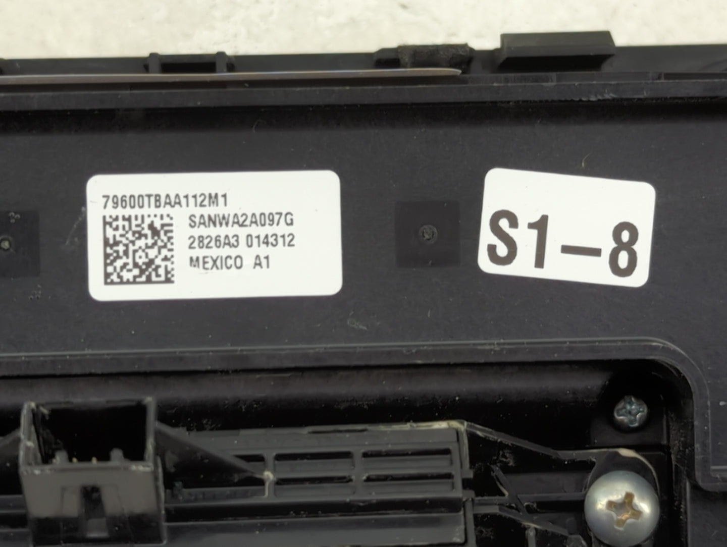 2017 Honda Civic Climate Control Module Temperature AC/Heater Replacement P/N:SANWA2A097G 79600TBAA112M1 Fits OEM Used Auto 