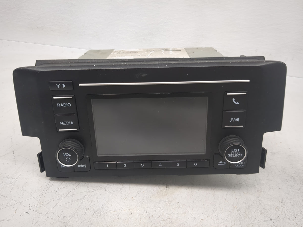 2016-2017 Honda Civic Radio AM FM Cd Player Receiver Replacement P/N:39100-TBA-A11 CV-VH55E1GX Fits Fits 2016 2017 OEM Used 