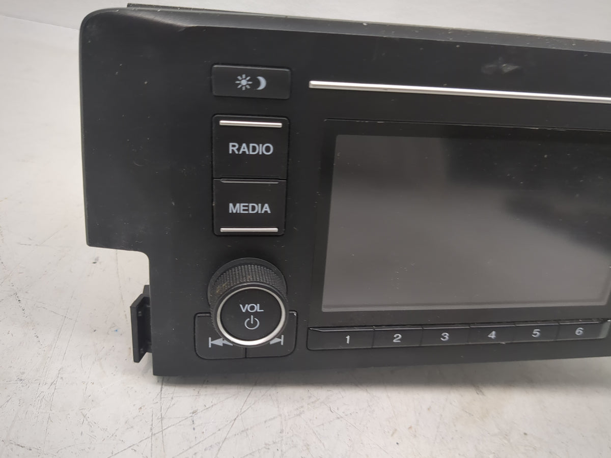 2016-2017 Honda Civic Radio AM FM Cd Player Receiver Replacement P/N:39100-TBA-A11 CV-VH55E1GX Fits Fits 2016 2017 OEM Used 