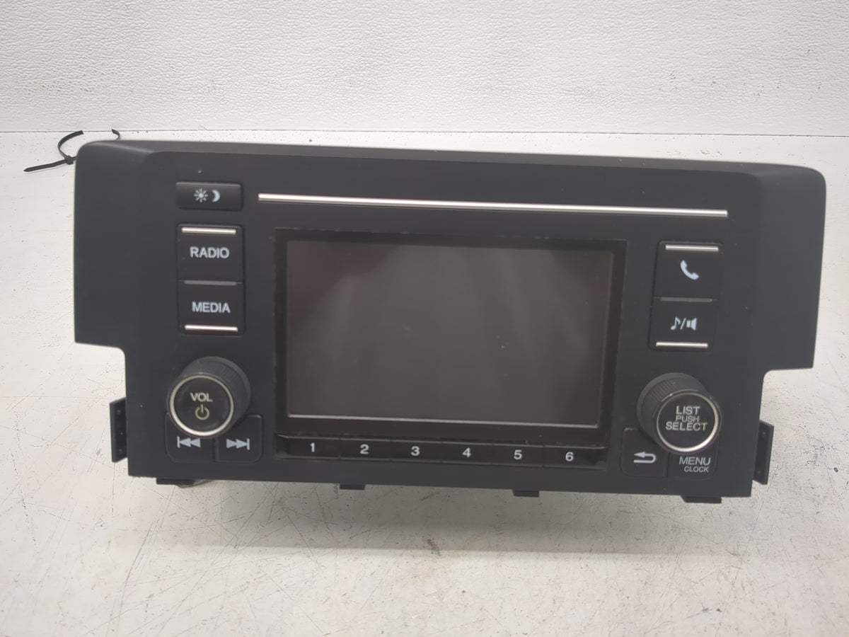 2016-2017 Honda Civic Radio AM FM Cd Player Receiver Replacement P/N:39100-TBA-A11 CV-VH55E1GX Fits Fits 2016 2017 OEM Used 
