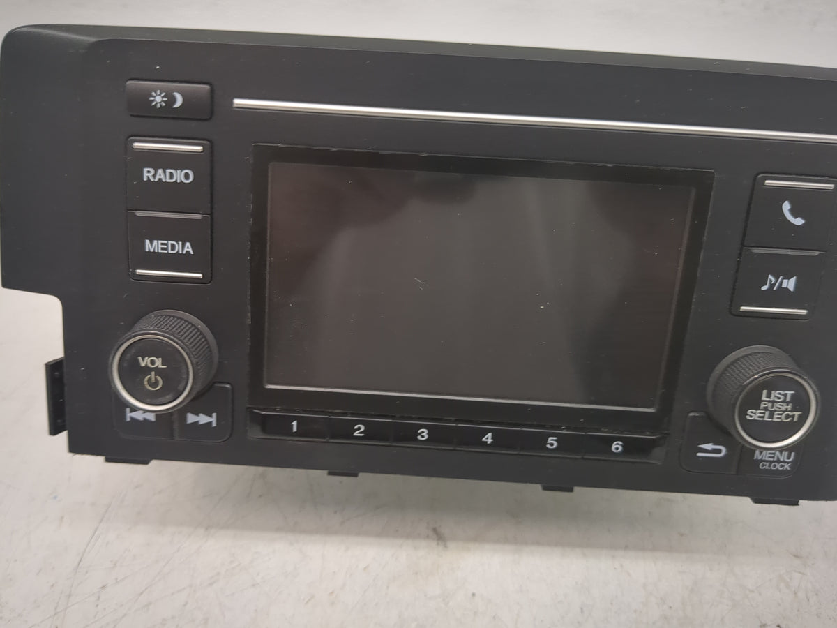 2016-2017 Honda Civic Radio AM FM Cd Player Receiver Replacement P/N:39100-TBA-A11 CV-VH55E1GX Fits Fits 2016 2017 OEM Used 