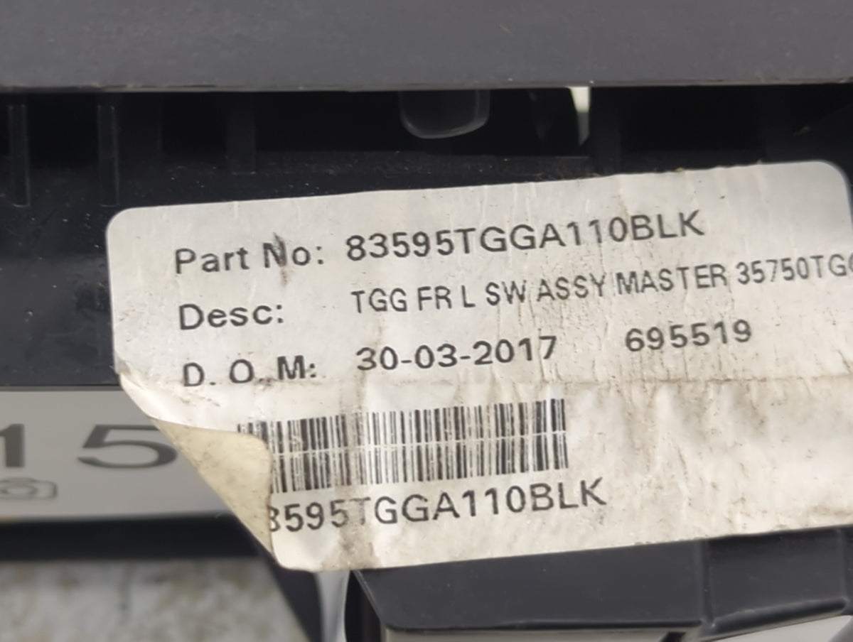 2016-2021 Honda Civic Master Power Window Switch Replacement Driver Side Left P/N:83595TGGA110BLK 35750TG Fits OEM Used Auto
