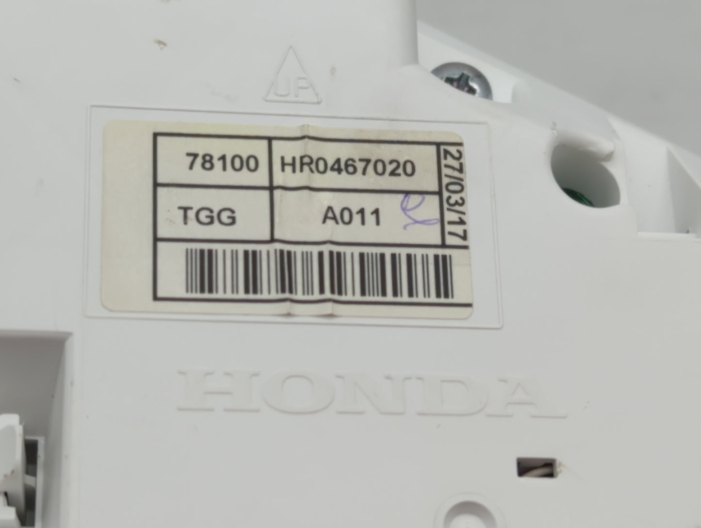2016-2018 Honda Civic Instrument Cluster Speedometer Gauges P/N:78100-TBA-A310-M1 78100-TBA-A320-M1 Fits Fits 2016 2017 2018