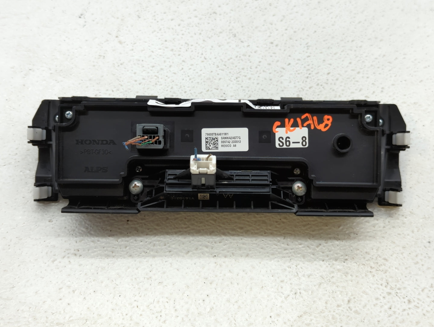 2016-2018 Honda Civic Climate Control Module Temperature AC/Heater Replacement P/N:79600TBAA611M1 79600TBAC411M1 Fits OEM Us