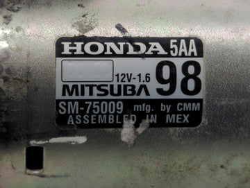 2016-2017 Honda Civic Car Starter Motor Solenoid OEM P/N:SM-75009 Fits Fits 2016 2017 2020 OEM Used Auto Parts